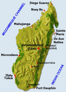 Mapa de Madagascar, Viajar a Madagascar