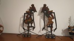 Marionetas planas de varillas compradas en Ubud
