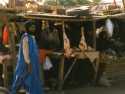 Meet peeces in a African Market  
