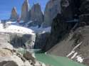 The Torres del Paine National Park is located in Chile, betw