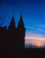 Sunset behin towers of Segovia's Castle - Spain