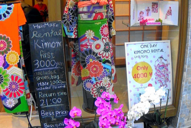 precio kimonos, Vestir de Geisha/ Samurai en Japón: Alquiler y Fotos