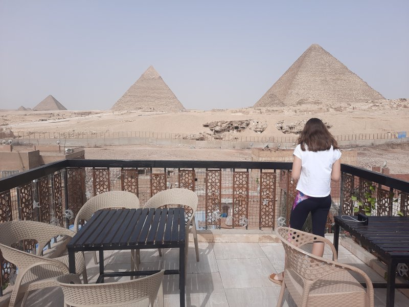 Vista de las pirámides desde el hotel, Hoteles en Giza - Zona Pirámides - El Cairo