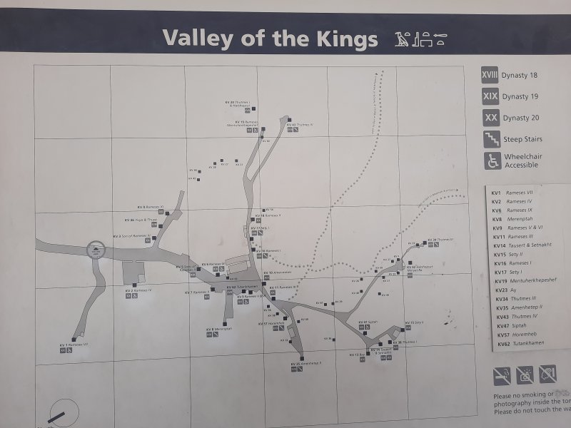 Mapa del Valle de los Reyes, Visita del Valle de los Reyes (tumbas reales) - Luxor 0