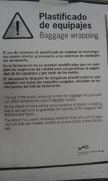 Normativa de AENA sobre las maletas plastificadas ✈️ Los Viajeros