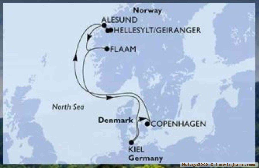 Itinerario saliendo de Kiel (Alemania), MSC Euribia: Elegir camarote, precios, ofertas, packs 0
