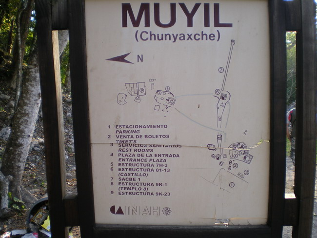 plano de ruinas Muyil, Ruinas de Muyil - Reserva de la biosfera de Sian Ka´an