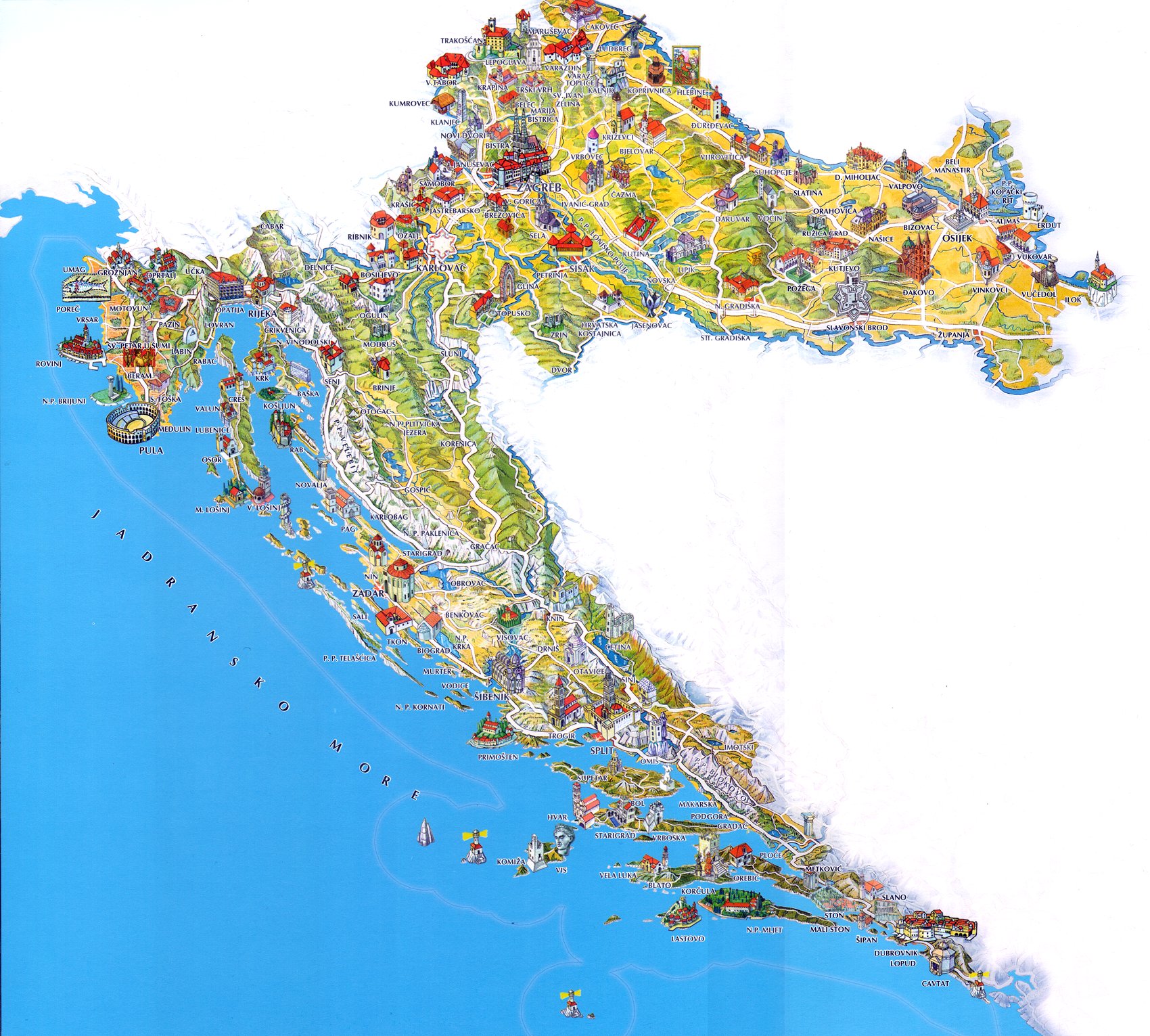 Mapa de Croacia, Viajar a Croacia (Hrvatska) - Consejos
