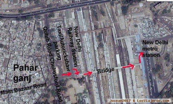 Pasaje de New Delhi metro a Main Bazar y railwaystation, Viaje a Delhi: qué ver, transportes