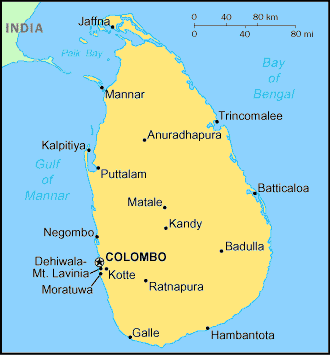 mapa de Sri Lanka, Viajar a Sri Lanka