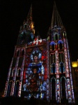 Proyección sobre la fachada de la Catedral de Chartres