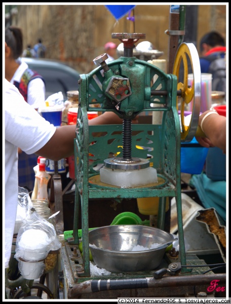Máquina para hacer bebidas granizadas ✈️ Fotos de Guatemala ✈️ Los Viajeros
