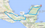 El mapa de mi viaje en coche por México